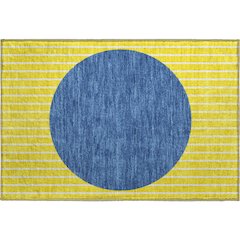 Premium Machine Washable Mayfield AMF994 Yellow 1'8" x 2'6" Rug