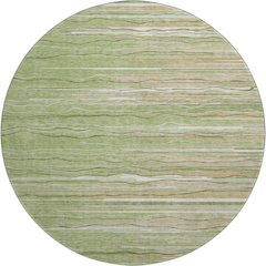 Premium Machine Washable Mayfield AMF996 Green 8' x 8' Round Rug