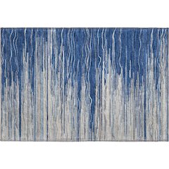 Premium Machine Washable Mayfield AMF996 Navy 1'8" x 2'6" Rug