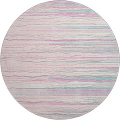 Premium Machine Washable Mayfield AMF996 Pink 8' x 8' Round Rug