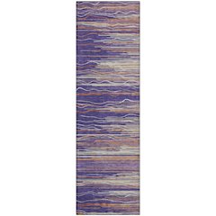 Premium Machine Washable Mayfield AMF996 Purple 2'3" x 7'6" Runner Rug