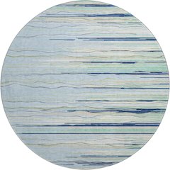 Premium Machine Washable Mayfield AMF996 Sky 8' x 8' Round Rug