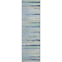 Premium Machine Washable Mayfield AMF996 Sky 2'3" x 7'6" Runner Rug