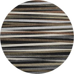Premium Machine Washable Mayfield AMF997 Black 8' x 8' Round Rug