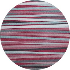 Premium Machine Washable Mayfield AMF997 Burgundy 8' x 8' Round Rug
