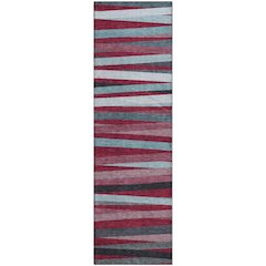Premium Machine Washable Mayfield AMF997 Burgundy 2'3" x 7'6" Runner Rug