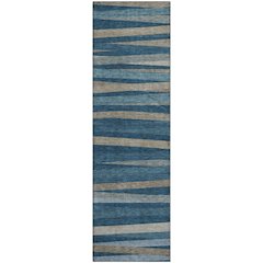 Premium Machine Washable Mayfield AMF997 Denim 2'3" x 7'6" Runner Rug