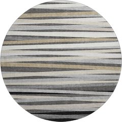 Premium Machine Washable Mayfield AMF997 Gray 8' x 8' Round Rug