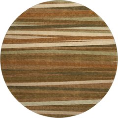 Premium Machine Washable Mayfield AMF997 Paprika 8' x 8' Round Rug