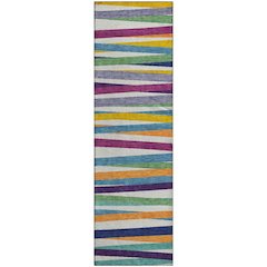 Premium Machine Washable Mayfield AMF997 White 2'3" x 7'6" Runner Rug