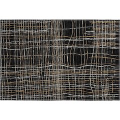 Premium Machine Washable Mayfield AMF998 Black 1'8" x 2'6" Rug