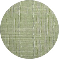 Premium Machine Washable Mayfield AMF998 Green 8' x 8' Round Rug