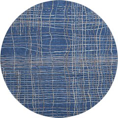 Premium Machine Washable Mayfield AMF998 Navy 8' x 8' Round Rug