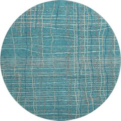 Premium Machine Washable Mayfield AMF998 Teal 8' x 8' Round Rug