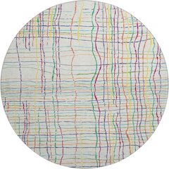 Premium Machine Washable Mayfield AMF998 White 8' x 8' Round Rug