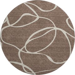 Premium Machine Washable Mayfield AMF999 Brown 8' x 8' Round Rug