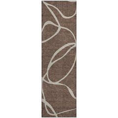 Premium Machine Washable Mayfield AMF999 Brown 2'3" x 7'6" Runner Rug
