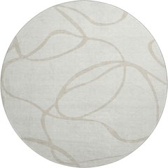 Premium Machine Washable Mayfield AMF999 Ivory 8' x 8' Round Rug