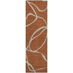Premium Machine Washable Mayfield AMF999 Paprika 2'3" x 7'6" Runner Rug