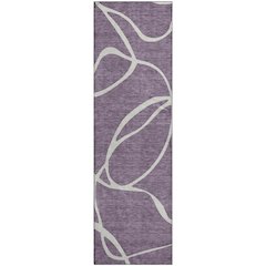 Premium Machine Washable Mayfield AMF999 Purple 2'3" x 7'6" Runner Rug