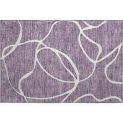 Premium Machine Washable Mayfield AMF999 Purple 1'8" x 2'6" Rug