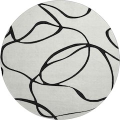 Premium Machine Washable Mayfield AMF999 White 8' x 8' Round Rug
