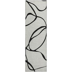 Premium Machine Washable Mayfield AMF999 White 2'3" x 7'6" Runner Rug