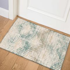 Bravado Linen Transitional Chevron 1'8" x 2'6" Accent Rug Linen ABV39