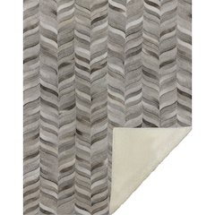 Premium Machine Washable ASB106 Gray 50" x 70" Sherpa Throw Blanket