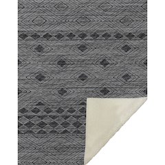 Premium Machine Washable ASB107 Gray 50" x 70" Sherpa Throw Blanket