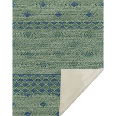Premium Machine Washable ASB107 Green 50" x 70" Sherpa Throw Blanket