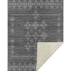 Premium Machine Washable ASB109 Gray 50" x 70" Sherpa Throw Blanket