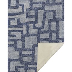 Premium Machine Washable ASB110 Blue 50" x 70" Sherpa Throw Blanket