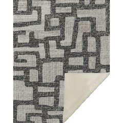 Premium Machine Washable ASB110 Gray 50" x 70" Sherpa Throw Blanket