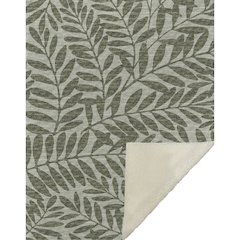 Premium Machine Washable ASB111 Green 50" x 70" Sherpa Throw Blanket