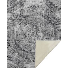 Premium Machine Washable ASB113 Gray 50" x 70" Sherpa Throw Blanket