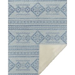 Premium Machine Washable ASB120 Blue 50" x 70" Sherpa Throw Blanket