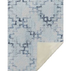 Premium Machine Washable ASB121 Blue 50" x 70" Sherpa Throw Blanket