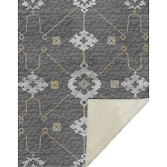 Premium Machine Washable ASB122 Gray 50" x 70" Sherpa Throw Blanket