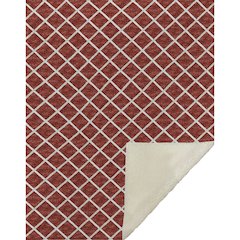 Premium Machine Washable ASB140 Red 50" x 70" Sherpa Throw Blanket