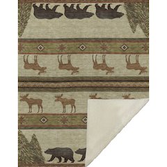 Premium Machine Washable ASB141 Brown 50" x 70" Sherpa Throw Blanket