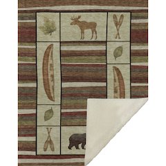 Premium Machine Washable ASB143 Multi 50" x 70" Sherpa Throw Blanket