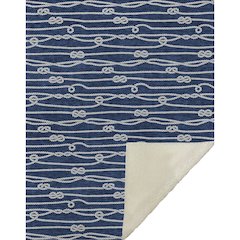 Premium Machine Washable ASB152 Navy 50" x 70" Sherpa Throw Blanket