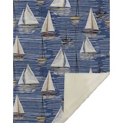 Premium Machine Washable ASB153 Navy 50" x 70" Sherpa Throw Blanket