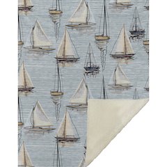 Premium Machine Washable ASB153 Sky 50" x 70" Sherpa Throw Blanket