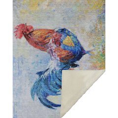 Premium Machine Washable ASB156 Blue 50" x 70" Sherpa Throw Blanket