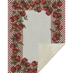 Premium Machine Washable ASB164 Apple 50" x 70" Sherpa Throw Blanket