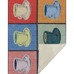 Premium Machine Washable ASB165 Kaleidoscope 50" x 70" Sherpa Throw Blanket