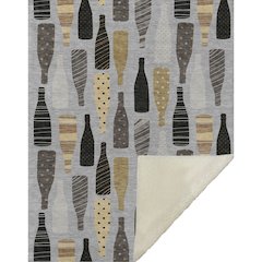 Premium Machine Washable ASB167 Gray 50" x 70" Sherpa Throw Blanket