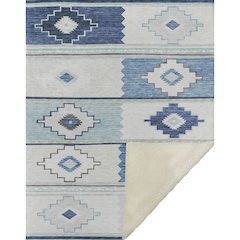 Premium Machine Washable ASB176 Blue 50" x 70" Sherpa Throw Blanket